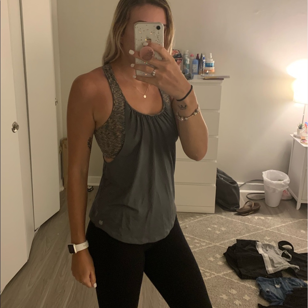 Athletic Tank Top with Built In Sports Bra